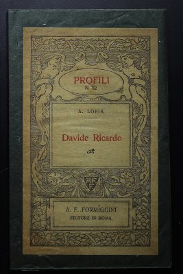 Davide Ricardo. Rome, Formiggini, 1926.