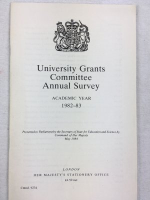 Annual Survey, Academic Year 1982-83. [Cmnd. 9234]. London, H.M.S.O., 1984.