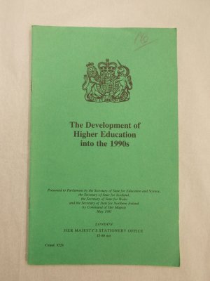 The Development of Higher Education into the 1990s. [Cmnd. 9524]. London, H.M.S.O., 1985.