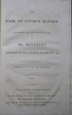 The Book of Church Reform. London, Robert Heward, 1831.