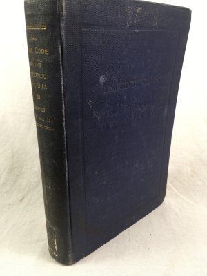 The Civil Code of the Republic of China. Translated into English. Shanghai, Kelly & Walsh, 1930.