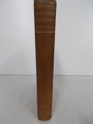 Criticism and other Addresses. London, E. Benn, 1931.