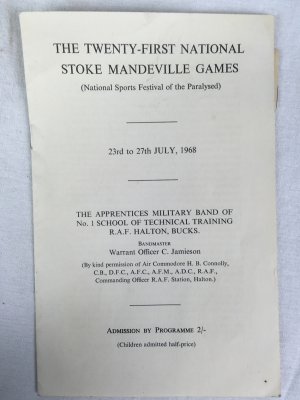 The Twenty-First National Stoke Mandeville Games (National Sports Festival of the Paralysed). 23rd to 27th July, 1968.