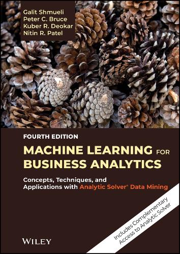 Machine Learning for Business Analytics: Concepts, Techniques, and Applications with Analytic Solver Data Mining.