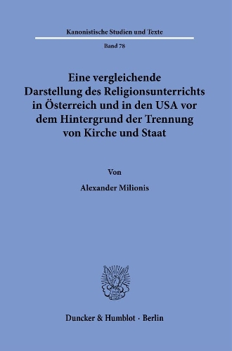 Eine vergleichende Darstellung des Religionsunterrichts in Oesterreich und in den USA vor dem Hintergrund der Trennung von Kirche und Staat.