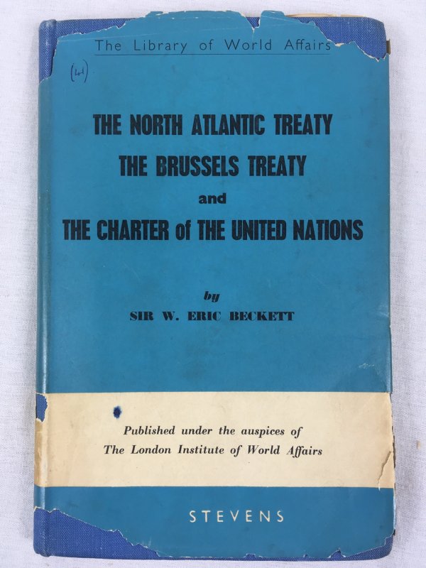 The North Atlantic Treaty, the Brussels Treaty and the Chamber of the United Nations. London, Stevens & Sons, 1950.
