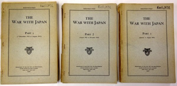 The War with Japan. Restricted. Part I-III. West Point, N.Y., 1948.