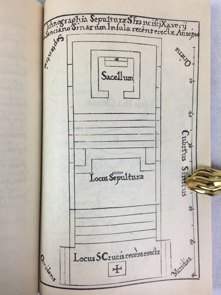 Relatio Sepulturae Magno Orientalis Apostolo S. Francisco Xaverio erectae in Insula Sanciano anno Saeculari MDCC. Tokyo: Yushodo Booksellers Ltd, Tenri Central Library, 1977.